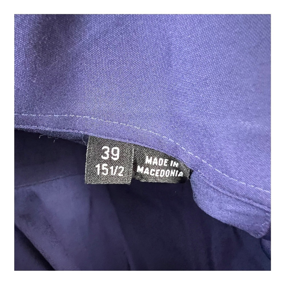 Hugo Boss Purple L/S Cotton Polyamide Spandex Button Up Mens Size 39/15.5 - Picture 6 of 8